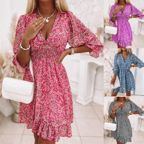 Women floral boho - women, dress