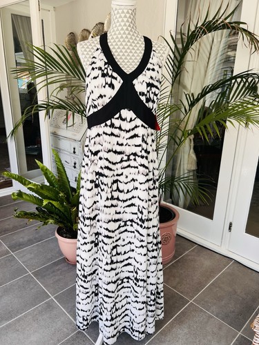 Ladies white black - , dress