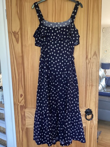 Ladies navy blue daisy print - blue,