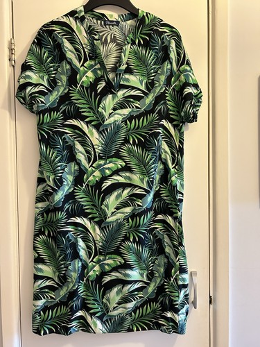Ladies palm print summer dress - palm,